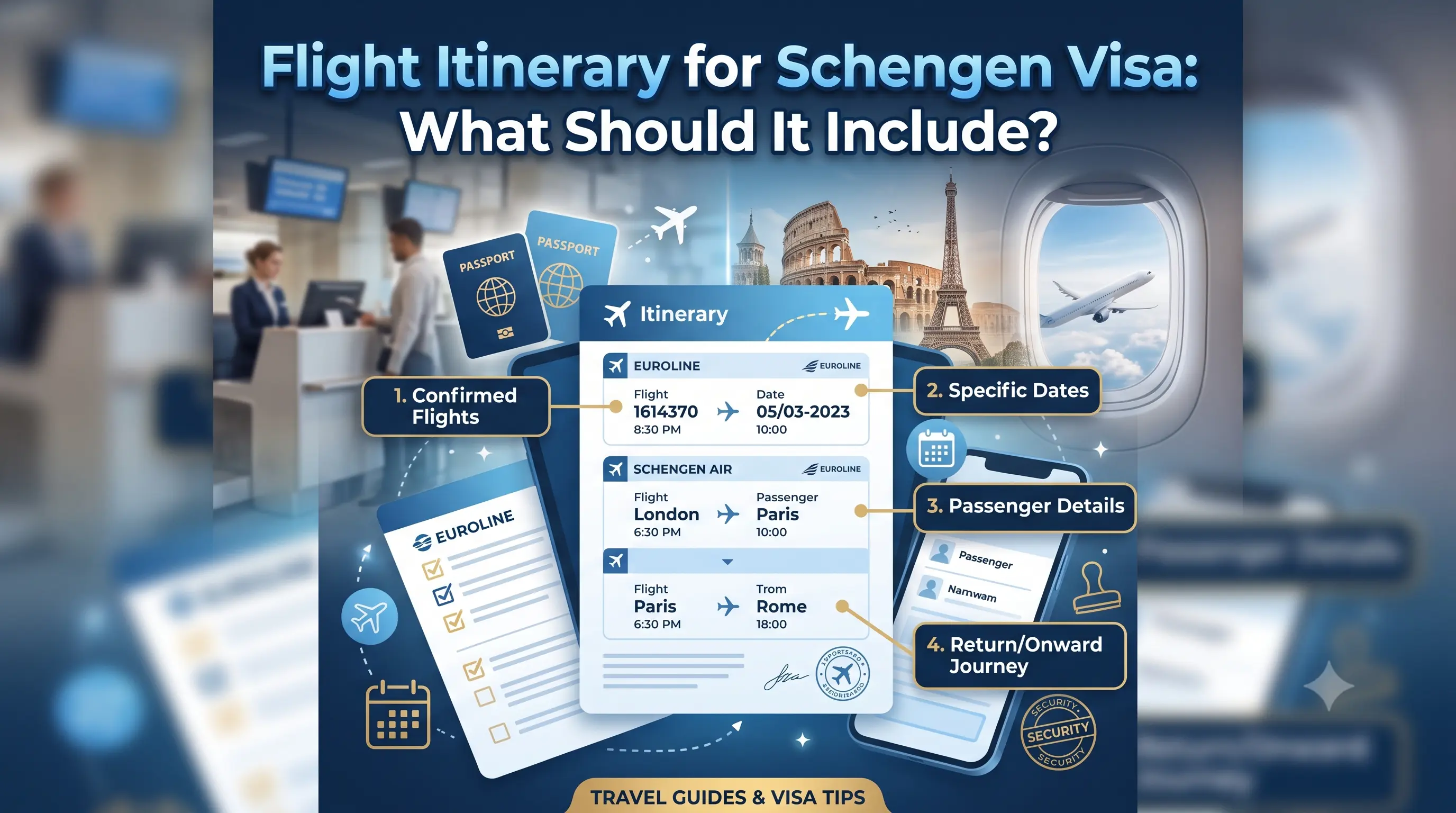 Flight Itinerary for Schengen Visa: What Should It Include?