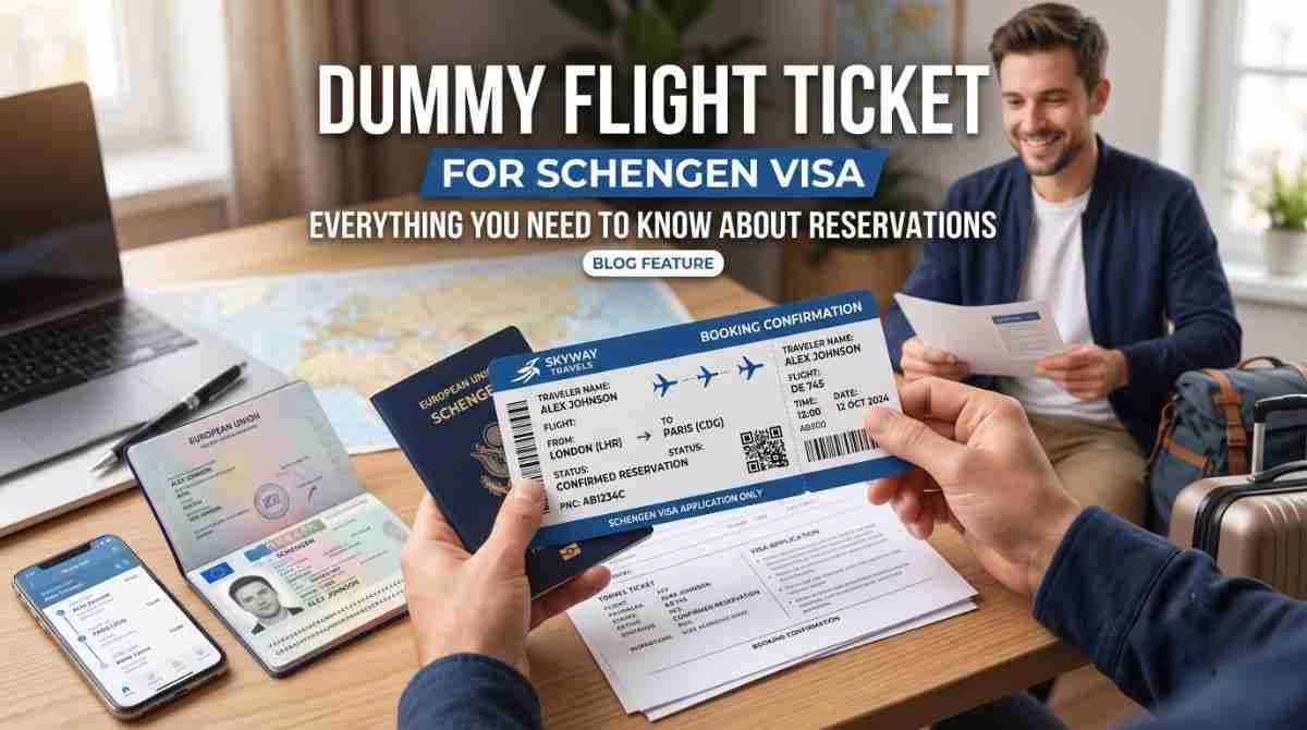 Dummy Flight Ticket for Schengen Visa