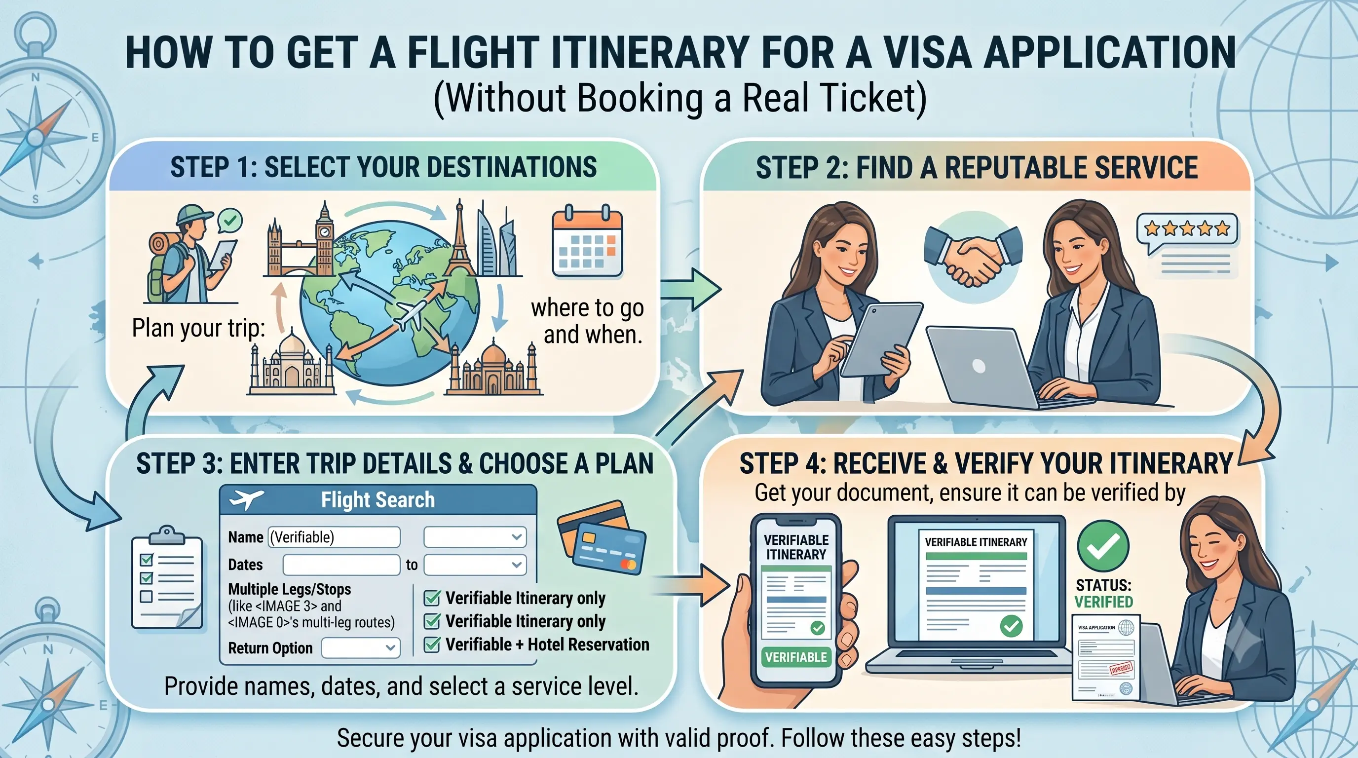 How to Get a Flight Itinerary for a Visa Application